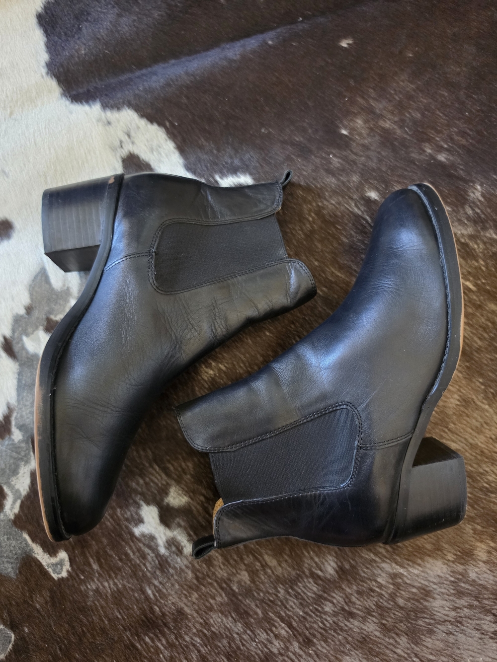 Tony Bianco Black Leather Chelsea Ankle Booties